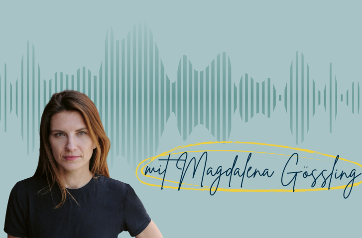 Podcastcover mit Foto von Magdalena Gössling