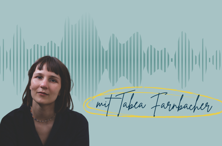 Podcastcover mit Foto von Tabea Farnbacher