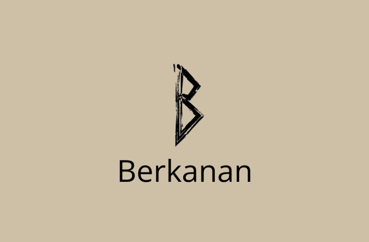 Strichzeichnung des Symbols für die Rune Berkanan