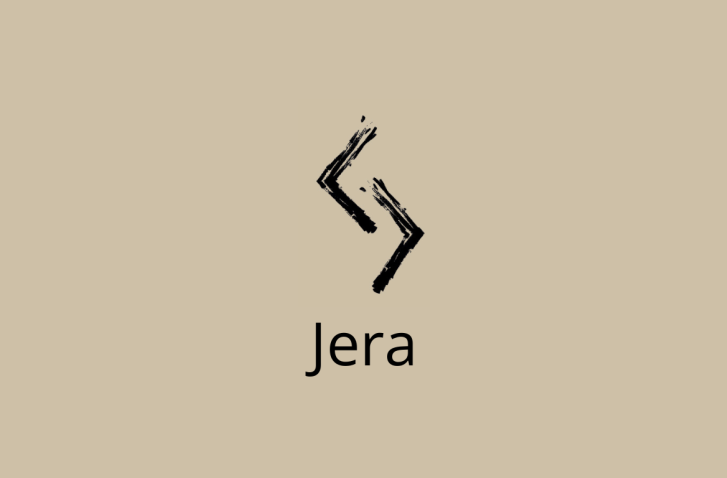 Strichzeichnung des Symbols für die Rune Jera