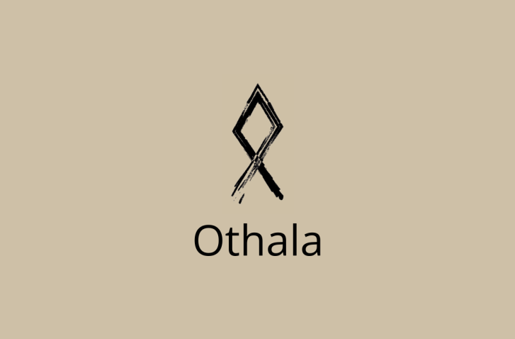 Strichzeichnung des Symbols der Rune Othala