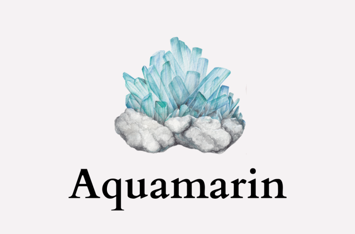 Grafische Darstellung des Edelsteins Aquamarin