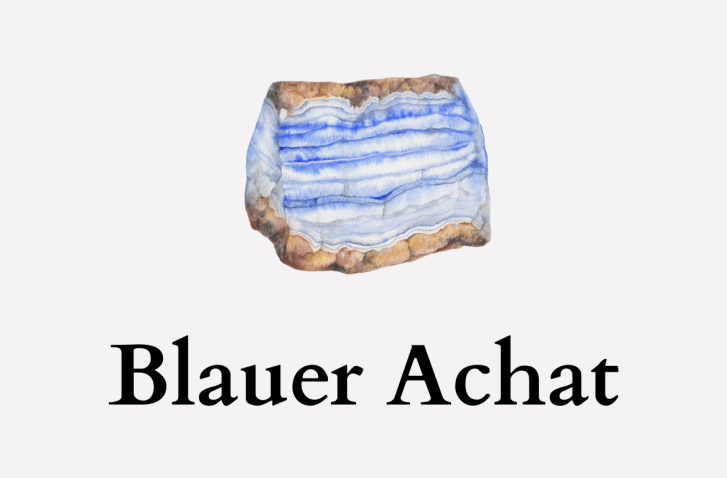 Grafische Darstellung des Edelsteins Blauer Achat