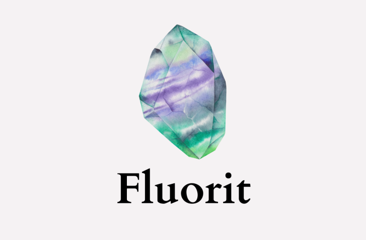 Grafische Darstellung des Edelsteins Fluorit