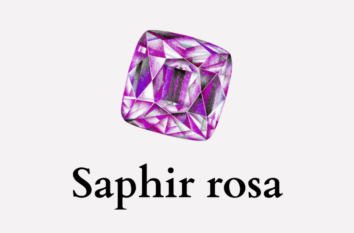 Grafische Darstellung des Edelsteins Saphir