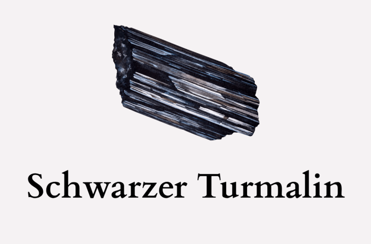 Grafische Abbildung vom Edelstein schwarzer Turmalin