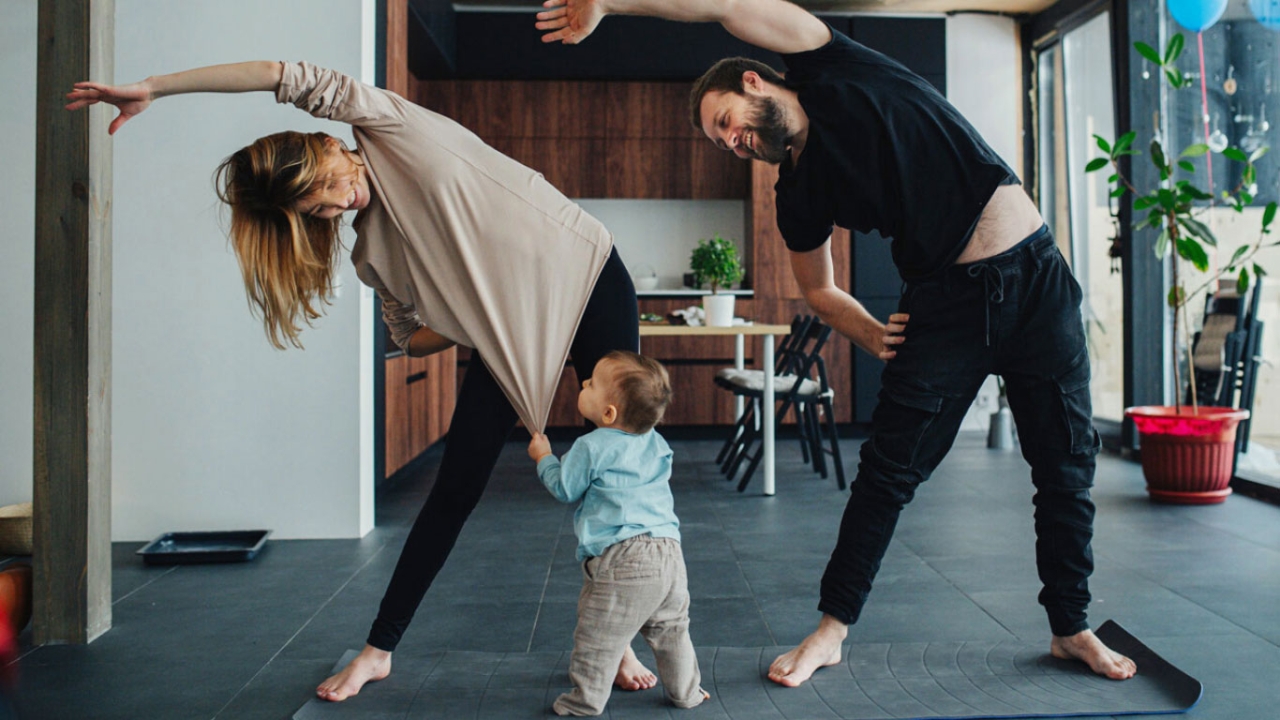 Fit und gesund im Alltag Mann und Frau fitness