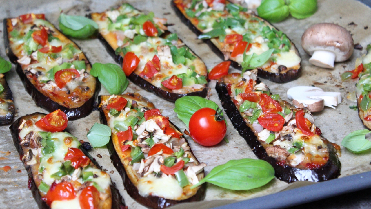 Auberginen Pizza
