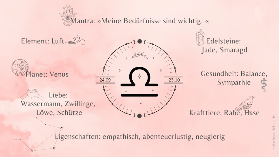 Sternzeichen Waage Bedeutung, Eigenschaften, Partnerwah