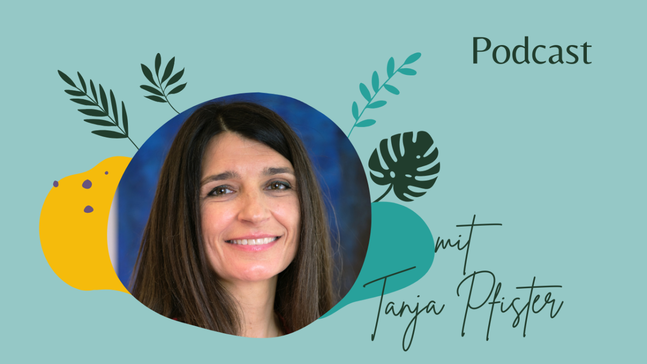 Podcastcover mit Foto von Tanja Pfister