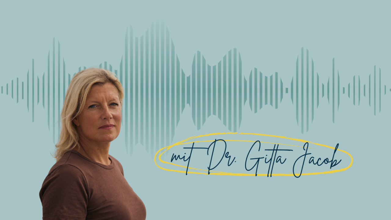 Podcastcover mit Foto von Gitta Jacob