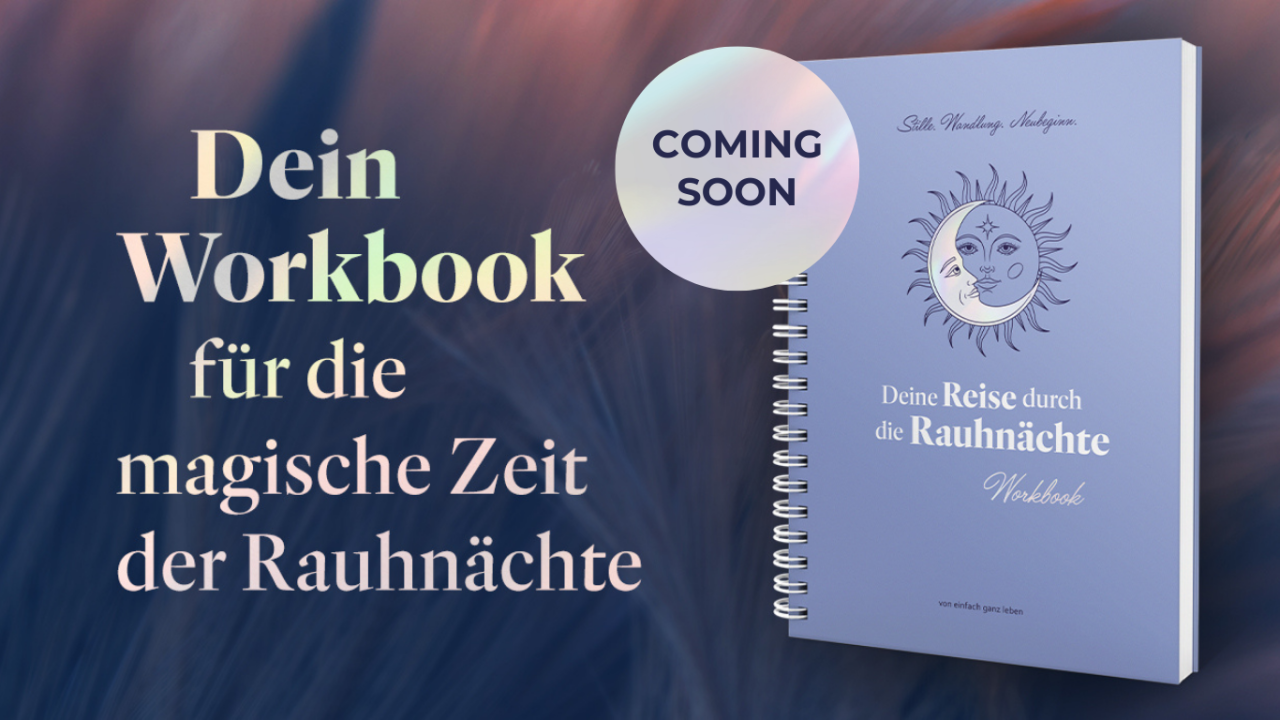 Werbegrafik für das Rauhnächte Workbook mit dem Hinweis „Coming Soon“